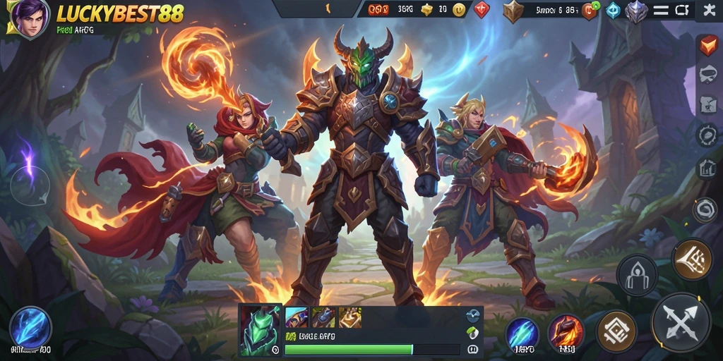 Tampilan gameplay LUCKYBEST88 yang menakjubkan dengan aksi ARPG seru.