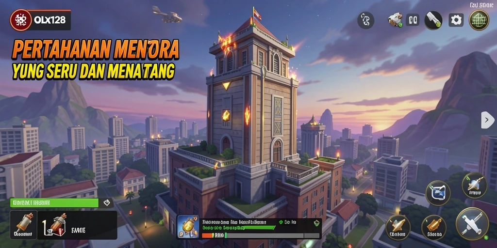 Gameplay seru Tower Defense dengan menara yang beragam.